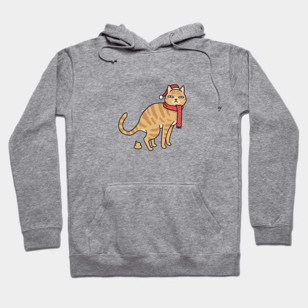 Christmas Orange Cat Pooping Hoodie by Takeda_Art